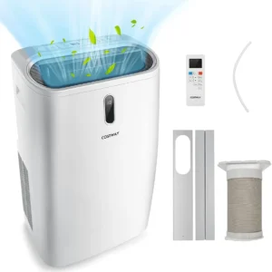 Verwarming/koeling airconditioner draagbare 5 in 1 airconditioner met afstandsbediening 14000 btu voor 40 ㎡ 44,5 x 39 x 77 cm wit 1