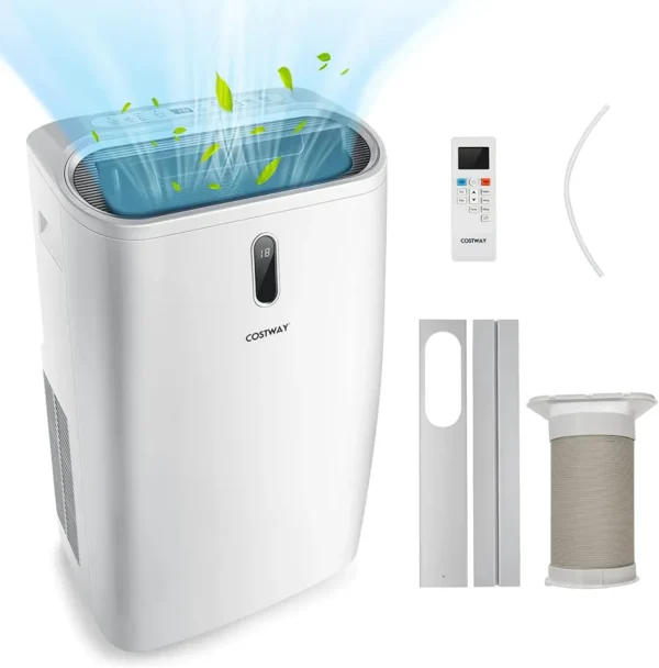 Verwarming/koeling airconditioner draagbare 5 in 1 airconditioner met afstandsbediening 14000 btu voor 40 ㎡ 44,5 x 39 x 77 cm wit 1