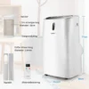 Verwarming/koeling airconditioner draagbare 5 in 1 airconditioner met afstandsbediening 14000 btu voor 40 ㎡ 44,5 x 39 x 77 cm wit 5