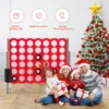 Vier winnende spel vier in eén rij spel met 42 jumbo ringen en schuifregelaar voor kinderen en volwassenen (grijs) 4