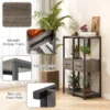 Vierkante plantenstandaard met 3 niveaus metalen plantenstandaard voor binnen 1 lade anti kantelsets zelfdragende hoekstandaard 5