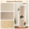 Vierlaags kattenhuis voor meerdere katten tonvormig kattenmeubel met afneembaar pluchen bed sisal krabplank & bamboemat 6