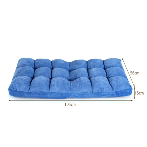 Vloer stoel verstelbare vloerstoel met rugleuning vloerkussen blauw 3