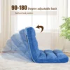 Vloer stoel verstelbare vloerstoel met rugleuning vloerkussen blauw 6