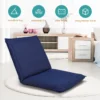 Vloer stoel vloer fauteuil vloer bank verstelbare gaming stoel comfortabele rugleuning marineblauw 7