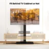 Vloer tv standaard voor 32 70" tv's tot 50 kg in hoogte verstelbare tv standaard met av plank max. vesa 600 x 400 mm zwart 3