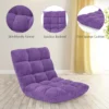 Vloerstoel met verstelbare rugleuning vloerstoel met rugleuning 105 x 59 x 15 cm paars 5