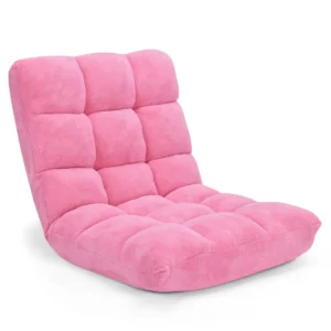 Vloerstoel opvouwbare luie bank lui tatami vloerkussen roze 1
