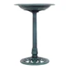 Voederhuisje voor vogels vrijstaand vogelbad met standaard vogelvoerstation voor balkon achtertuin tuin patio 50 x 72 cm groen 1