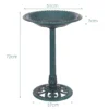 Voederhuisje voor vogels vrijstaand vogelbad met standaard vogelvoerstation voor balkon achtertuin tuin patio 50 x 72 cm groen 3