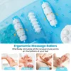 Voetbad elektrisch massageapparaat met watermassage voetmassageapparaat voetbad met pedicure puimsteen en rollen en massageknopen blauw 4