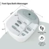 Voetbad elektrisch massageapparaat met watermassage voetmassageapparaat voetbad met pedicure puimsteen en rollen en massageknopen grijs 2