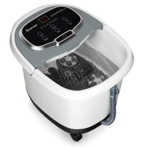 Voeten bad gemotoriseerde massager draagbare multifunctionele elektrische voeten bad met gemotoriseerde rol grijs 1
