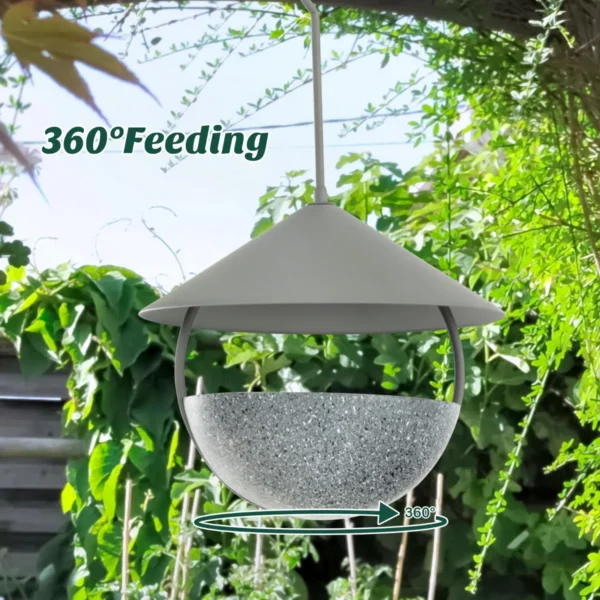 Vogelvoederhuis om op te hangen vogelvoederdispenser & vogelbad voor buiten 2 in 1 voederhuisje voor zaden of water 4