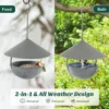 Vogelvoederhuis om op te hangen vogelvoederdispenser & vogelbad voor buiten 2 in 1 voederhuisje voor zaden of water 5