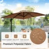Vrijhangende parasol met kruisvoet 360° draaibare zweefparasol 5 voudig verstelbare helling 8 ribben & zwengel bruin 5