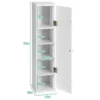 Vrijstaand tissue kast toilet tissue opberg toren toiletpapier houder met 3 afneembare planken wit 3