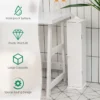 Vrijstaand tissue kast toilet tissue opberg toren toiletpapier houder met 3 afneembare planken wit 5