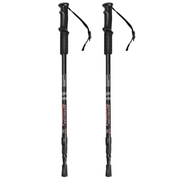 Wandelstokken 2 pak verstelbare anti schok wandelende klimstokken lichtgewicht sterke aluminium stokken verlengbare 66 137 cm 1