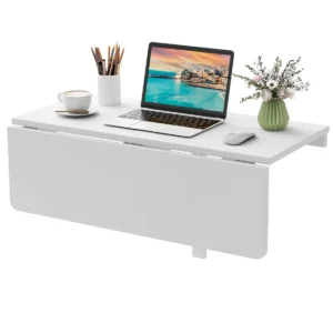 Wandgemonteerde klaptafel inklapbare wandtafel van grenenhout ruimtebesparende wandklaptafel voor keuken 80 x 60 cm wit 1