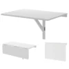 Wandgemonteerde klaptafel inklapbare wandtafel van grenenhout ruimtebesparende wandklaptafel voor keuken 80 x 60 cm wit 2