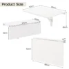 Wandgemonteerde klaptafel inklapbare wandtafel van grenenhout ruimtebesparende wandklaptafel voor keuken 80 x 60 cm wit 3