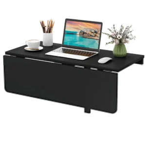 Wandgemonteerde klaptafel inklapbare wandtafel van grenenhout ruimtebesparende wandklaptafel voor keuken zwart 1