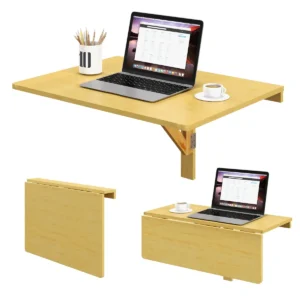 Wandgemonteerde klaptafel inklapbare wandtafel van grenenhout ruimtebesparende wandklaptafel voor woonkamer slaapkamer (natuur) 1