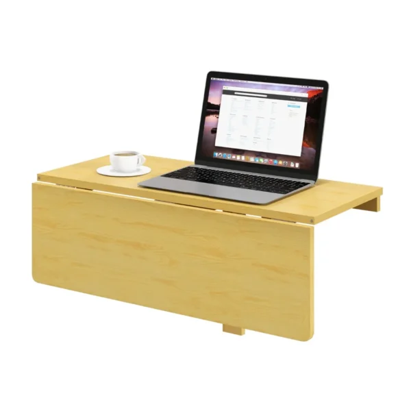 Wandgemonteerde klaptafel inklapbare wandtafel van grenenhout ruimtebesparende wandklaptafel voor woonkamer slaapkamer (natuur) 2