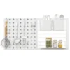 Wandrek met geperforeerde panelen gecombineerde wandorganisatieset voor keuken wandplank 61 x 30,5 cm wit 2