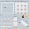 Wandrek met geperforeerde panelen gecombineerde wandorganisatieset voor keuken wandplank 61 x 30,5 cm wit 3