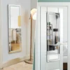 Wandspiegel 2 in 1 full body spiegel met 3 kleuren ledverlichting deurspiegel hangspiegel voor slaapkamer 120cm x 37cm wit 4