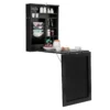 Wandtafel inklapbaar wandklaptafel met tafel multifunctionele bartafel eettafel wandmontage klapbureau keukentafel laptoptafel (zwart) 1