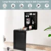 Wandtafel inklapbaar wandklaptafel met tafel multifunctionele bartafel eettafel wandmontage klapbureau keukentafel laptoptafel (zwart) 6