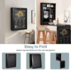 Wandtafel inklapbaar wandklaptafel met tafel multifunctionele bartafel eettafel wandmontage klapbureau keukentafel laptoptafel (zwart) 7