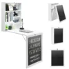 Wandtafel uitklapbare muur opklaptafel convertible bureau met krijtbord wit 60 x 15.5 x 75 cm 6