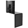Wandtafel uitklapbare muur opklaptafel convertible bureau met krijtbord wit/zwart 60 x 15.5 x 75 cm zwart 2