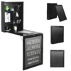 Wandtafel uitklapbare muur opklaptafel convertible bureau met krijtbord wit/zwart 60 x 15.5 x 75 cm zwart 7