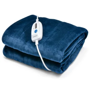 Warmtedeken elektrisch verwarmde deken met 4 warmtestanden 130 x 180 cm blauw 1