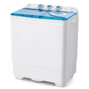 Wasmachine met 2 kamers wasmachine met centrifuge en afvoerpomp 6,5 kg wascapaciteit en 2 kg centrifugecapaciteit (blauw) 1