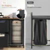 Wasmand wasverzamelaar met plank 75 l wassorteerder met 3 afneembare vakken en metalen frame voor bijkeuken badkamer 3 vakken 4