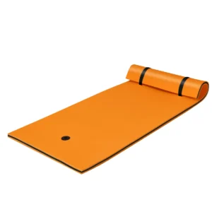 Water hangmat drijvende mat drijvende vlot waterbed 220 x 90 x 4 cm oranje + zwart 1