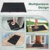 Waterdichte badmat grote douchemat 100 x 60 cm met antislipstructuur robuuste wpc vloermat voor badkamer douche buiten 6