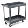 Werkplaatswagen met 2 etages gereedschapswagen met handgreep werkplaatswagen van metaal 85 x 41 x 79 cm (zwart) 2