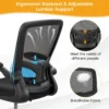 Werkstoel bureaustoel zithoogte 55 75 cm hoge draaistoel ergonomische computerstoel bureaustoel met hoge rugleuning zwart 5