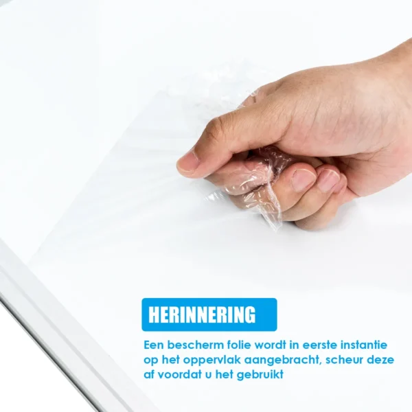 Whiteboard magneetbord schrijfbord wandbord memobord met aluminium frame (70x50 cm) 7