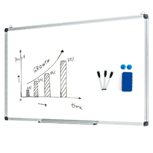 Whiteboard magneetbord schrijfbord wandbord memobord met aluminium frame (90x60 cm) 1