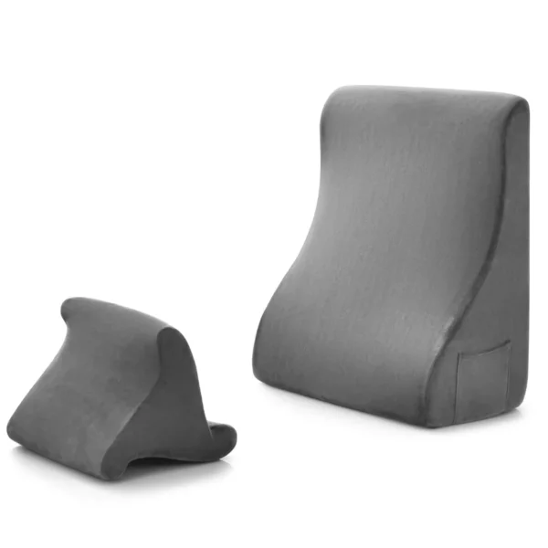 Wigkussenset verwijderbaar en wasbaar ergonomisch ontwerp nek/rug/been ondersteuning multi kinetisch combinatie kussen grijs 2