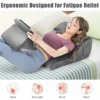 Wigkussenset verwijderbaar en wasbaar ergonomisch ontwerp nek/rug/been ondersteuning multi kinetisch combinatie kussen grijs 4