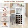 Wijnkast voor 20 flessen wijn fles organisator opslag plank weergeven houten wijnrek met glas hanger en fles houder wit 5